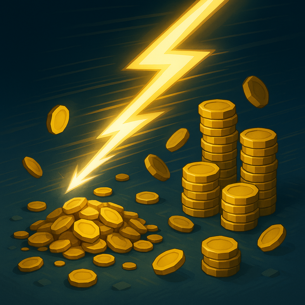 Fast coins icon